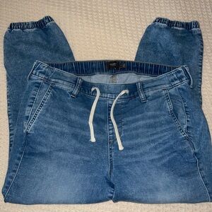 EUC Women’s Torrid | Relaxed Blue Denim Joggers with Drawstring | Size 1S